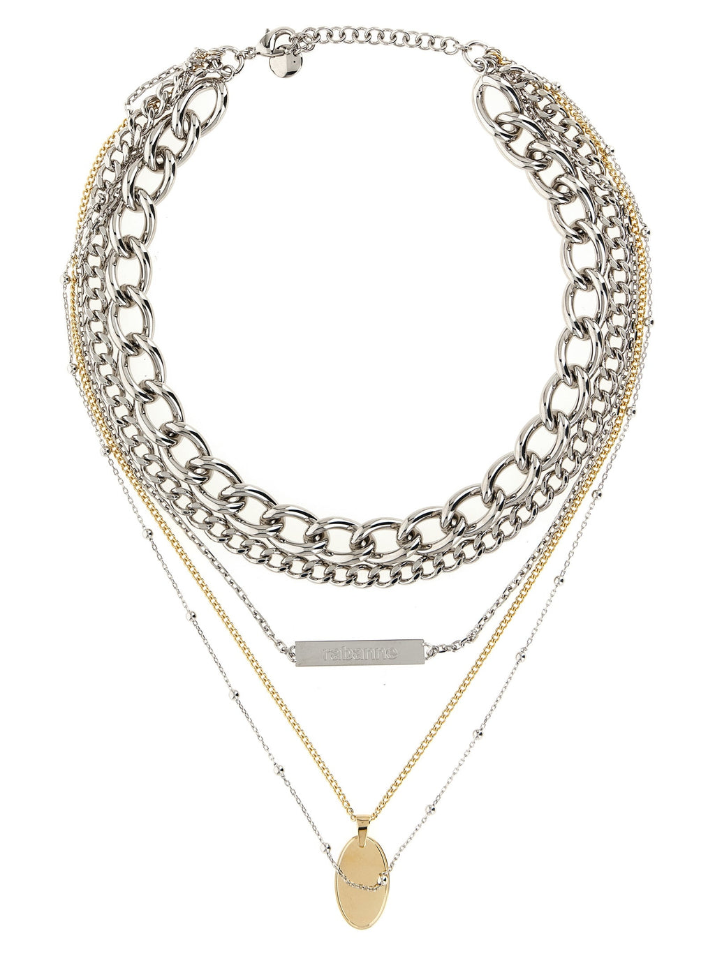 Paco Rabanne Silver Brass Necklace