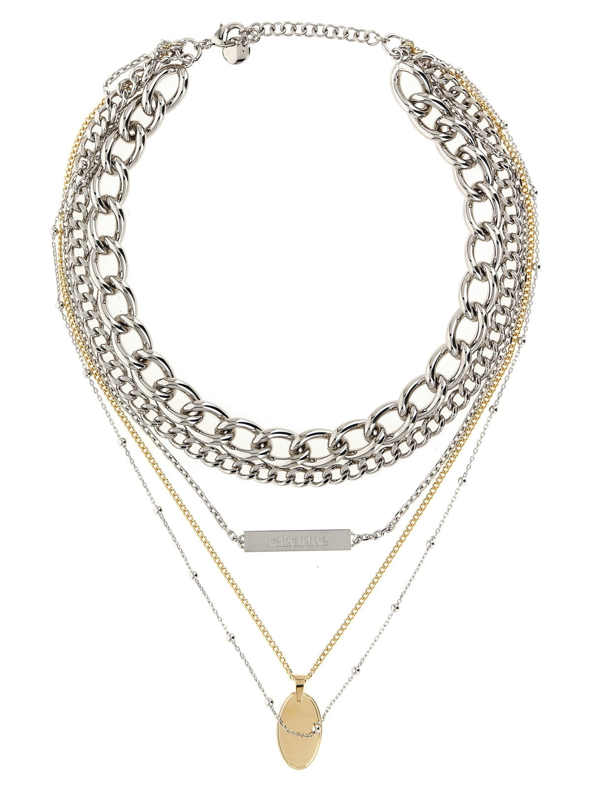 Paco Rabanne Silver Brass Necklace