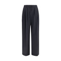The Row Blue Wool Oves Aries Dress Pants