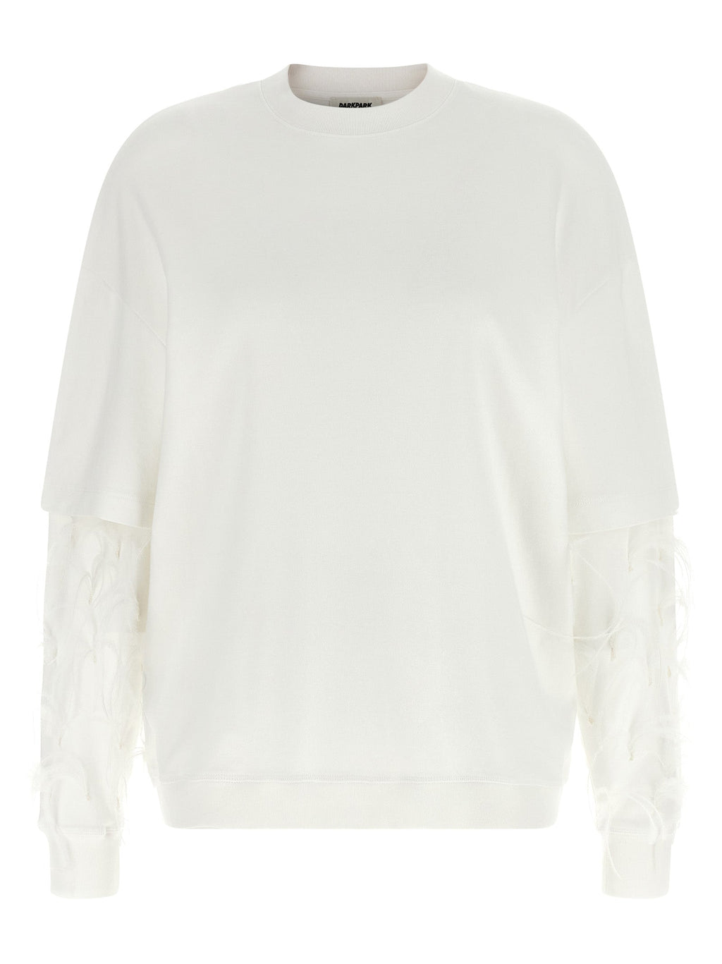 Darkpark White Cotton Sweatshirt