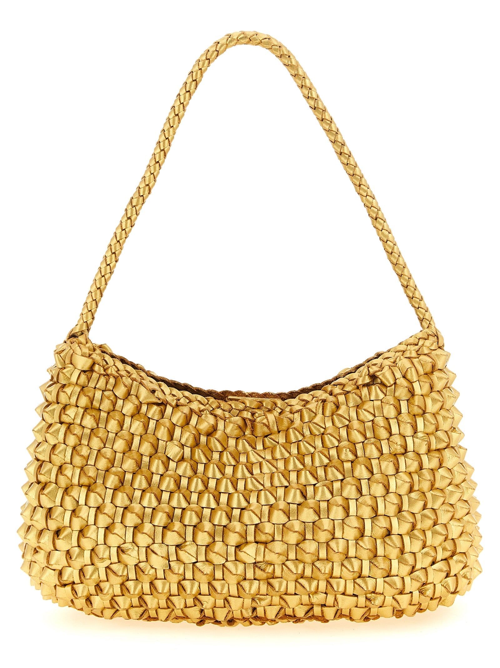 Dragon Diffusion Gold Cowhide Shoulder Bag