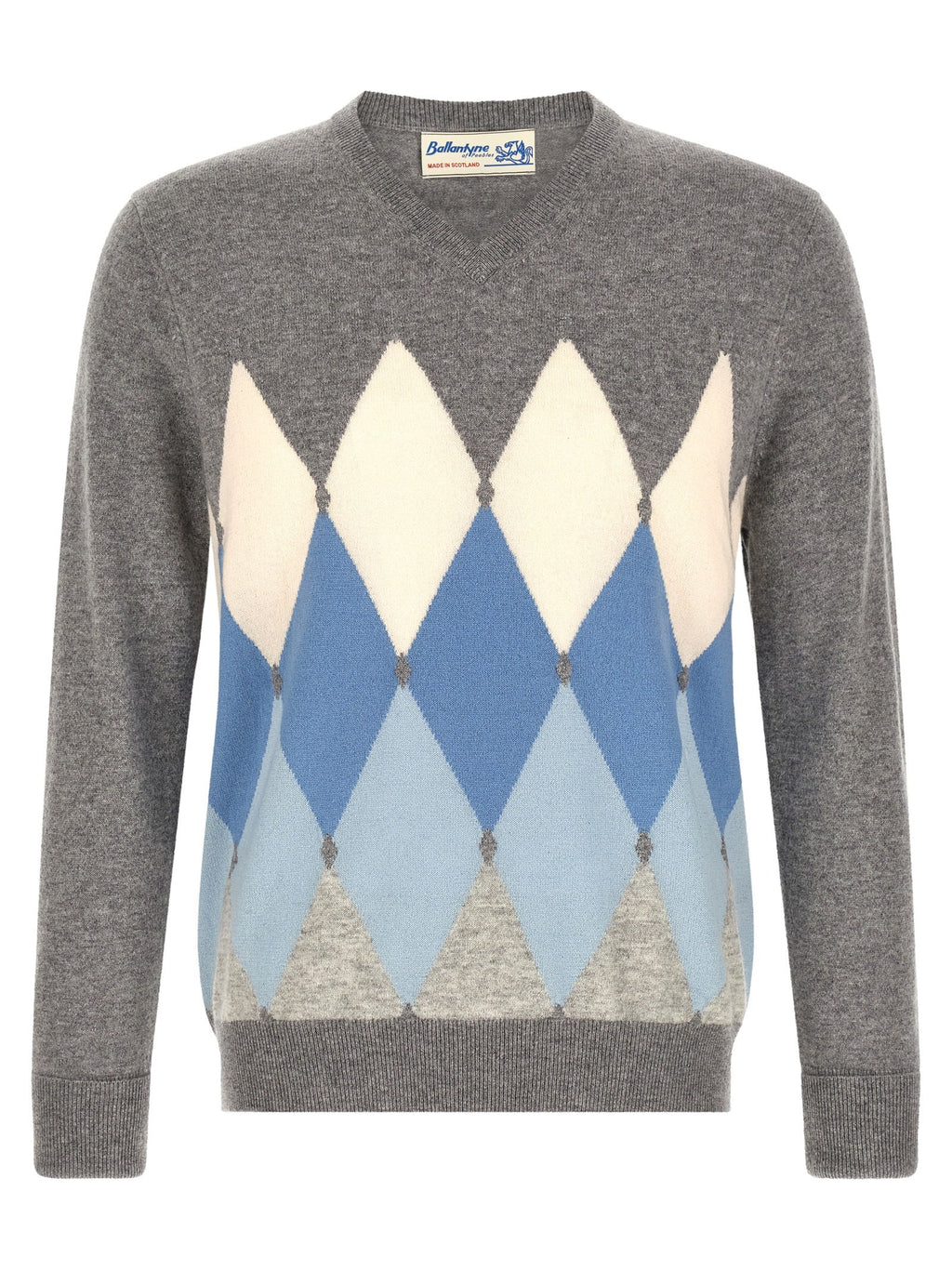 Ballantyne Gray Cashmere Cardigan