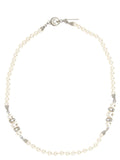 Alessandra Rich White Glass Necklace