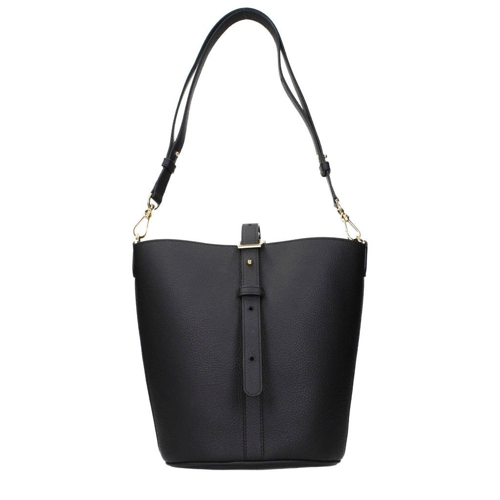 Patou Black Leather Crossbody Bag