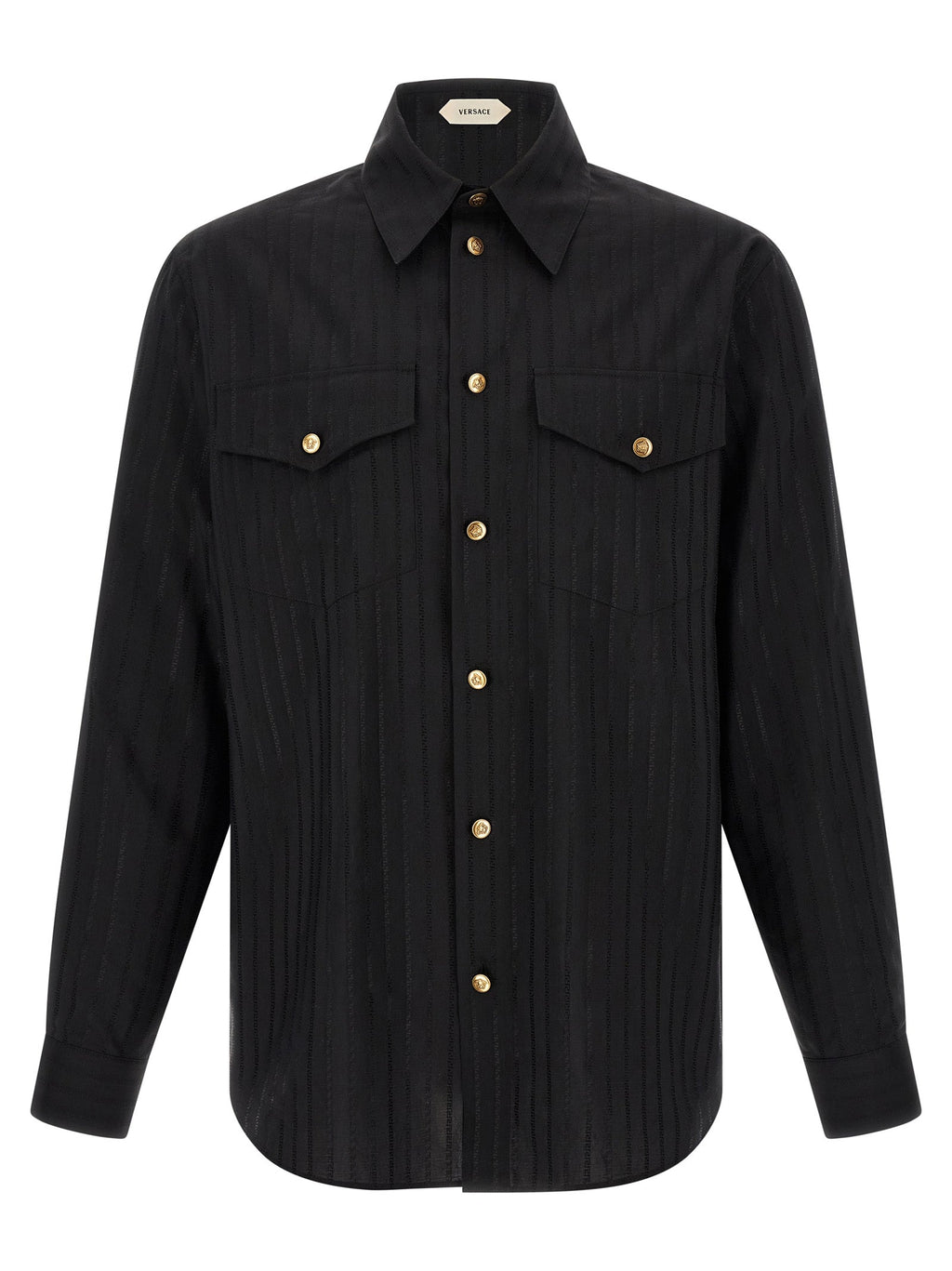 Versace Black Cotton Blouse