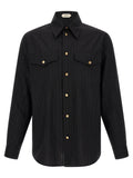 Versace Black Cotton Blouse