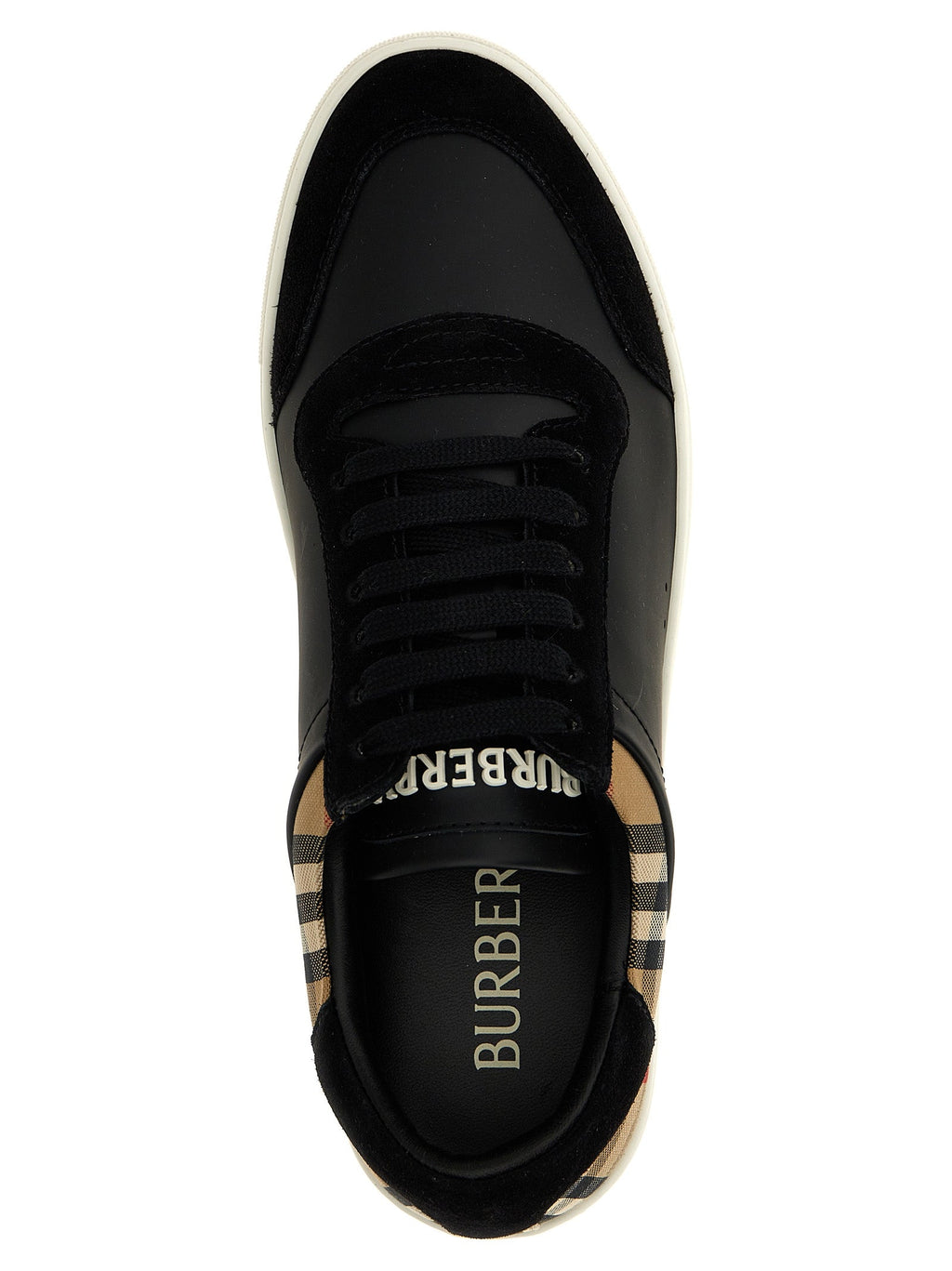 Burberry Black Calfskin Low Top Sneakers