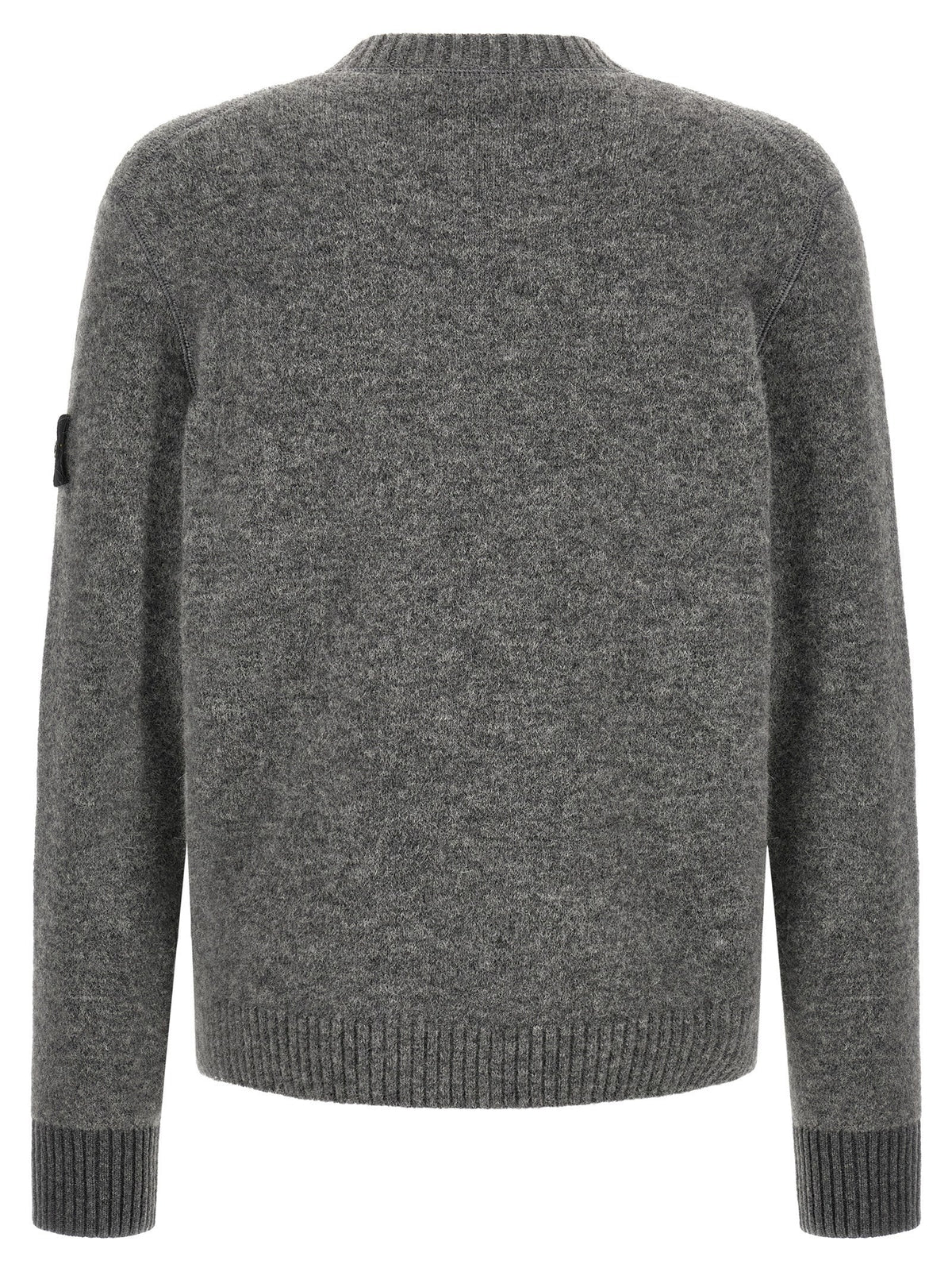 Stone Island Gray Wool Cardigan