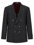 Brunello Cucinelli Blue Cotton Blazer