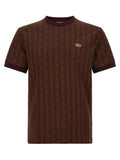 Lacoste Brown Polyester T-Shirt
