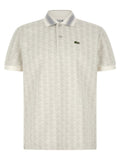 Lacoste White Polyester Polo Shirt