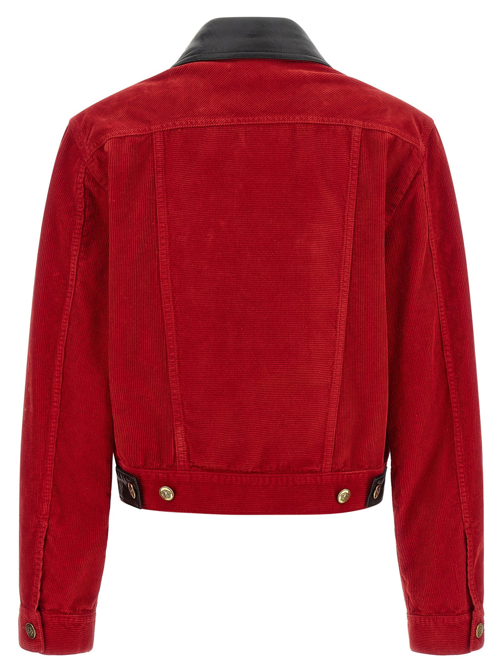 Versace Red Cotton Full-Length Jacket