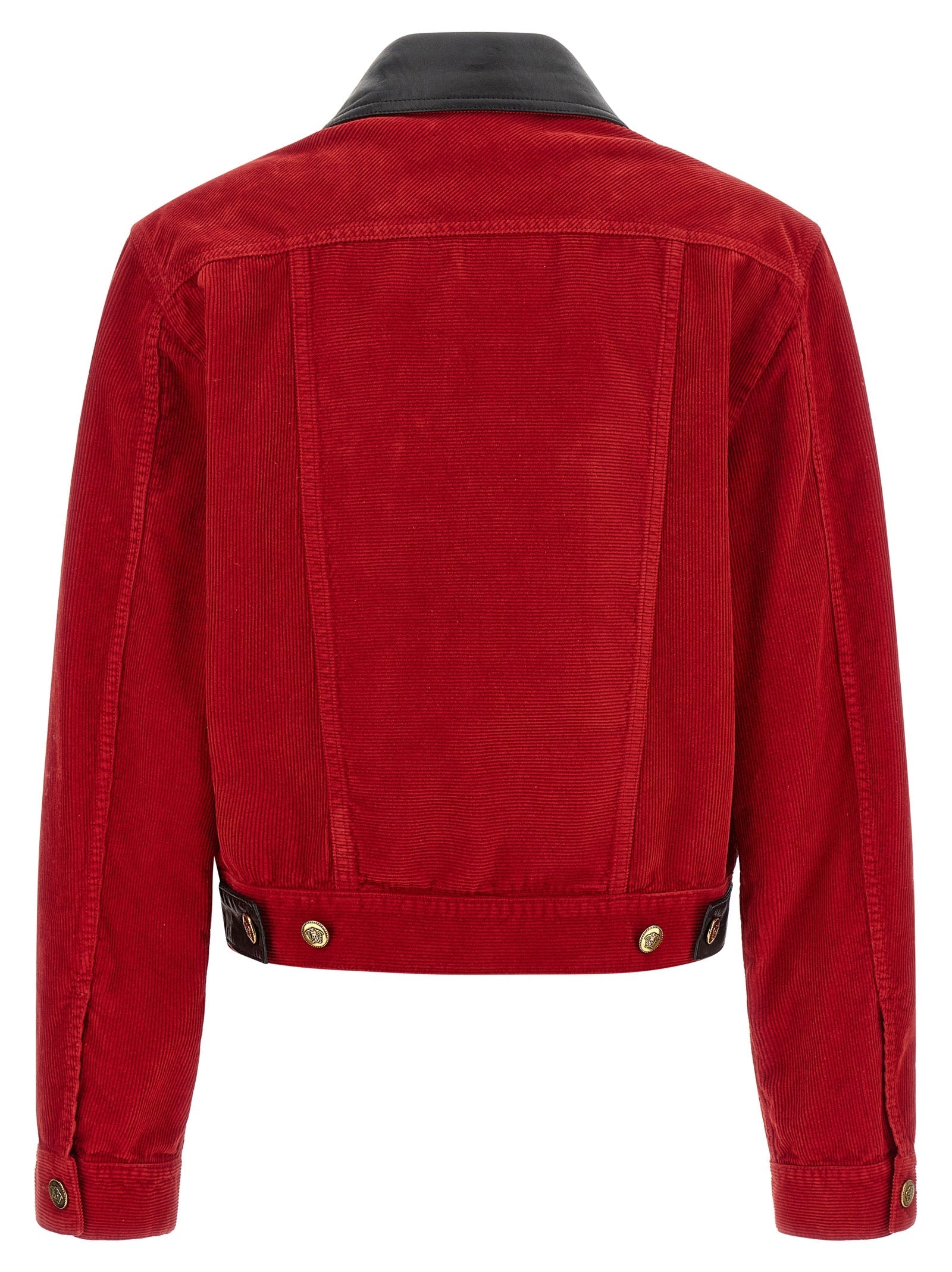 Versace Red Cotton Full-Length Jacket