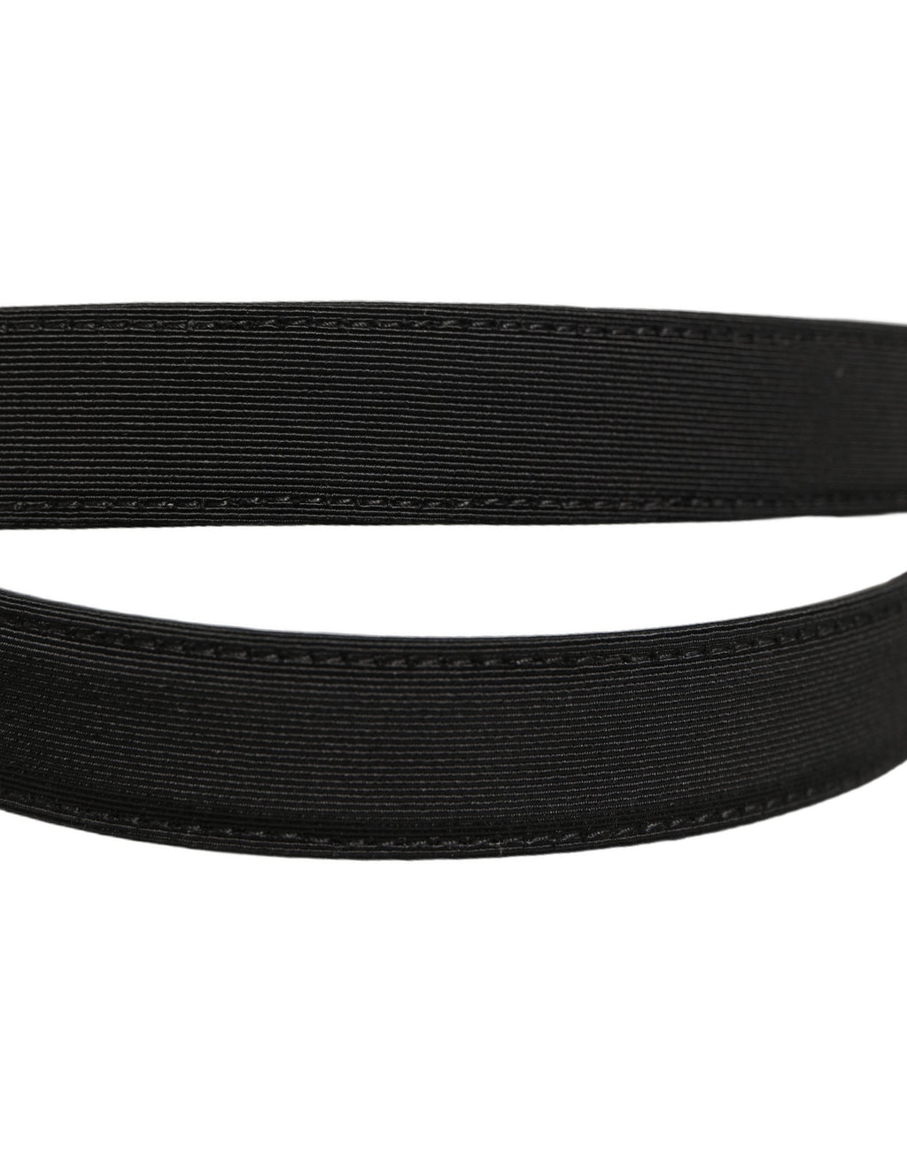 Dolce & Gabbana Black Canvas Leather Gold Metal Buckle Belt