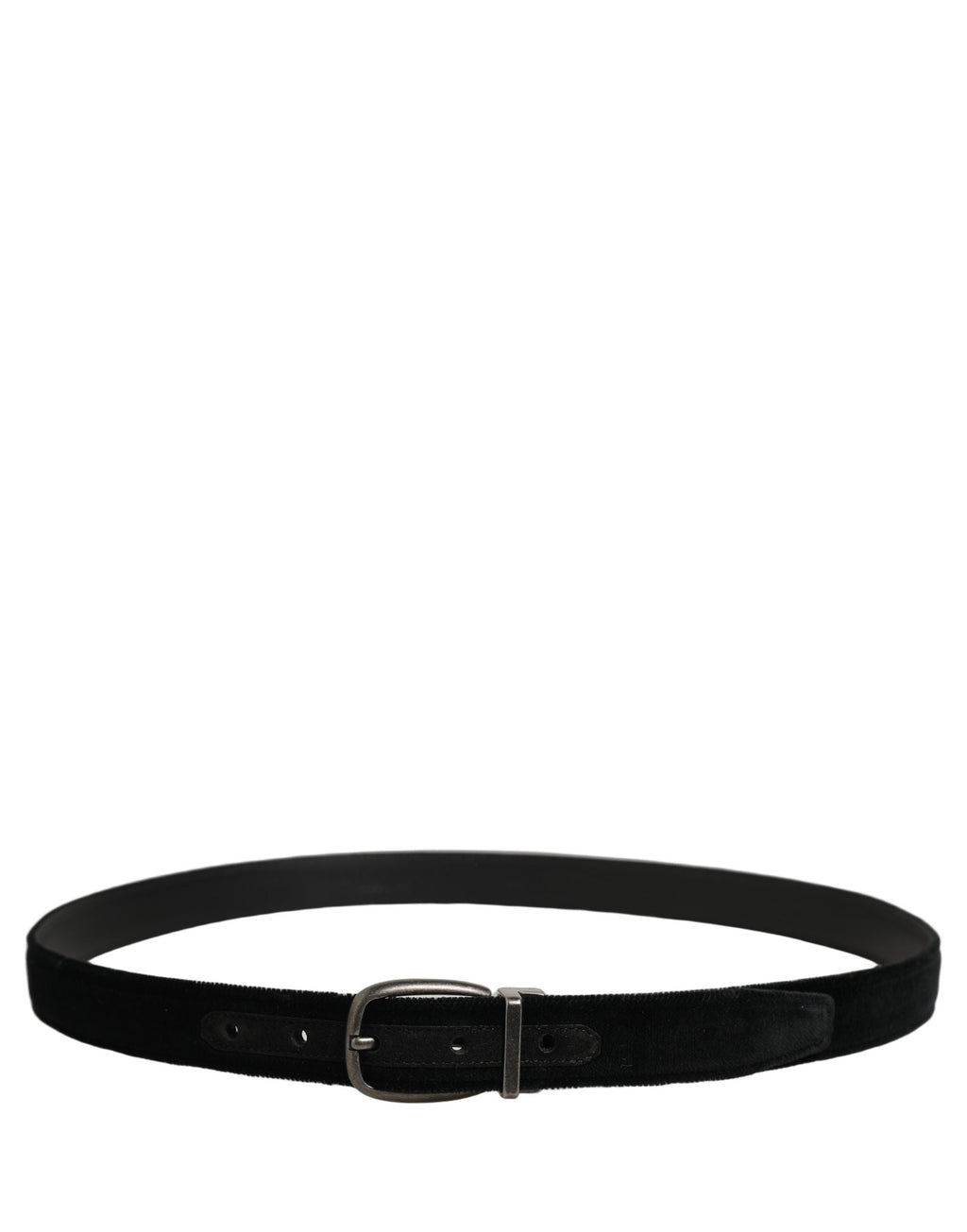 Dolce & Gabbana Black Cotton Metal Buckle Classic Men Belt