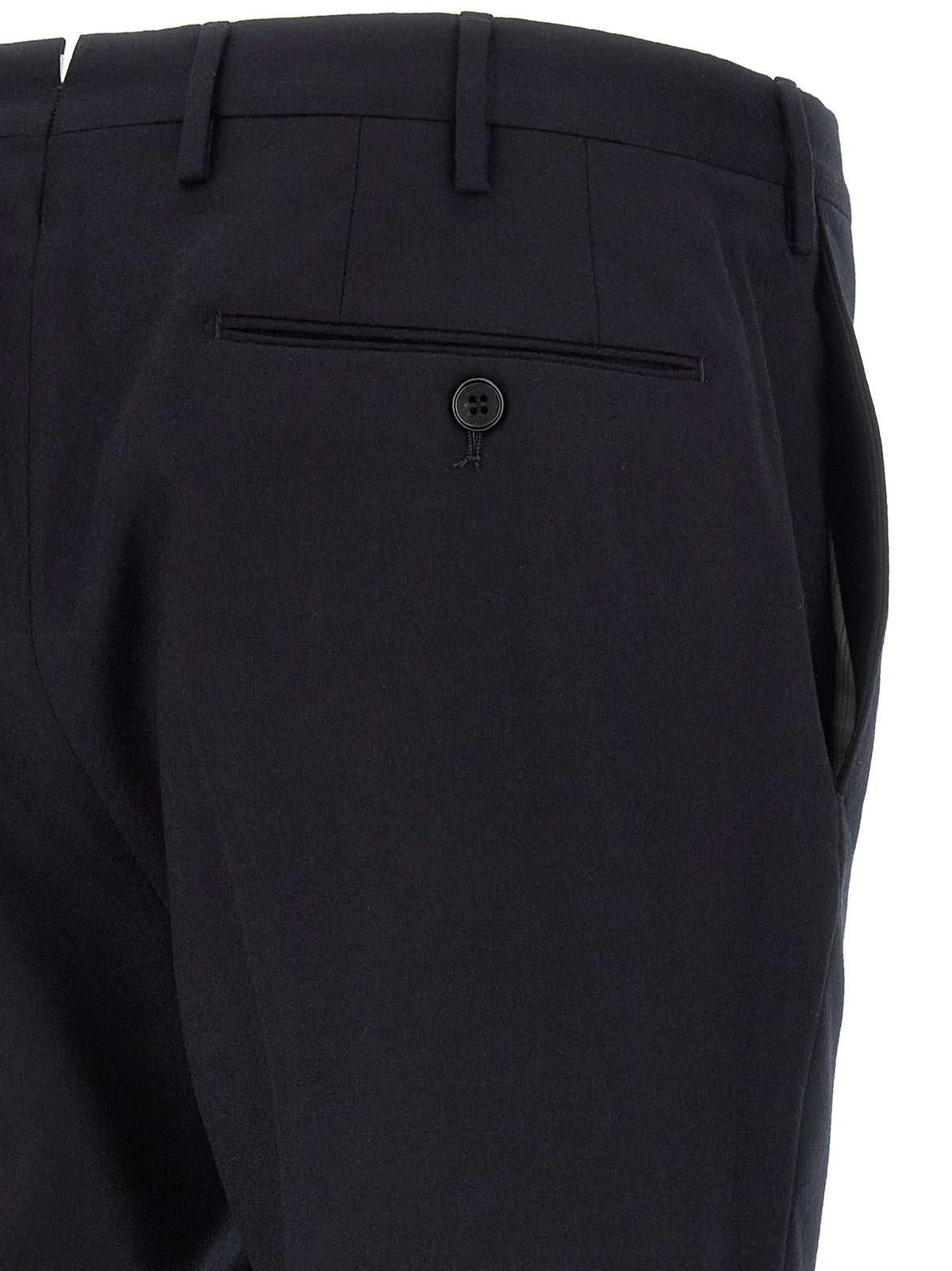 Incotex Blue Virgin Wool Dress Pants