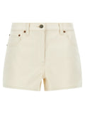 Valentino Garavani Beige Cotton Bermuda Shorts