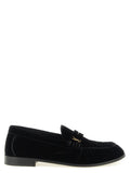 Saint Laurent Black Viscose Slip-On Loafers