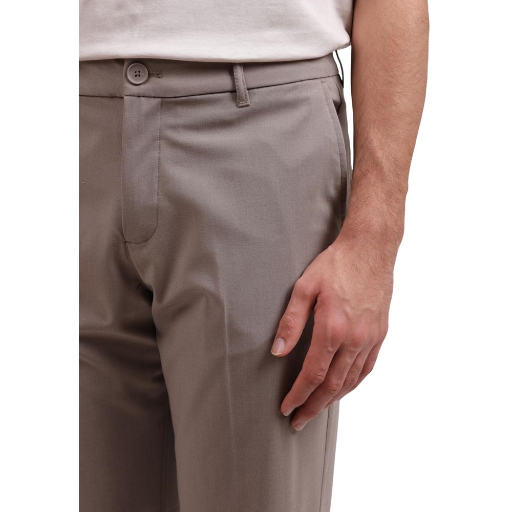 Armani Exchange Beige Lyocell Casual Pants