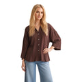 Jacqueline De Yong Brown Viscose Blouse