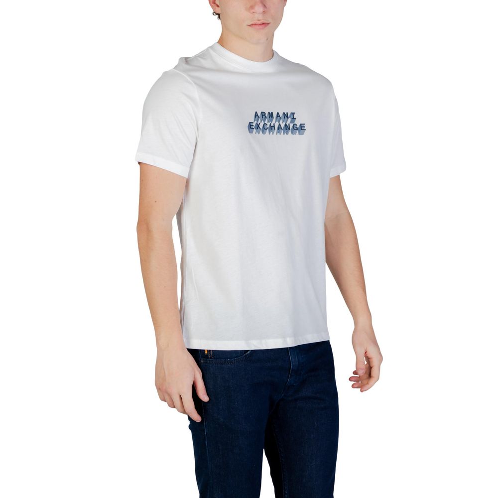 Armani Exchange White Cotton T-Shirt