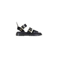 Dr. Martens Black Leather Flat Sandals