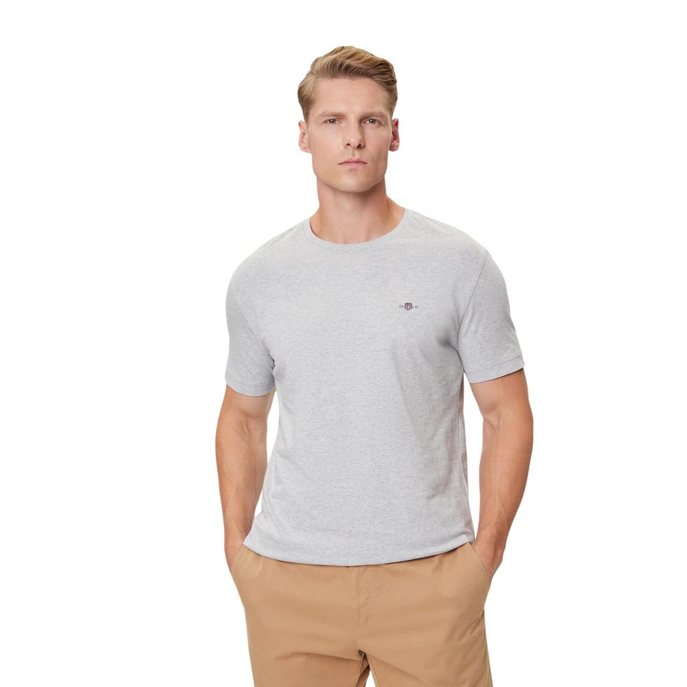Gant Gray Cotton T-Shirt