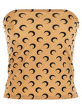 Marine Serre Beige Polyamide T-Shirt