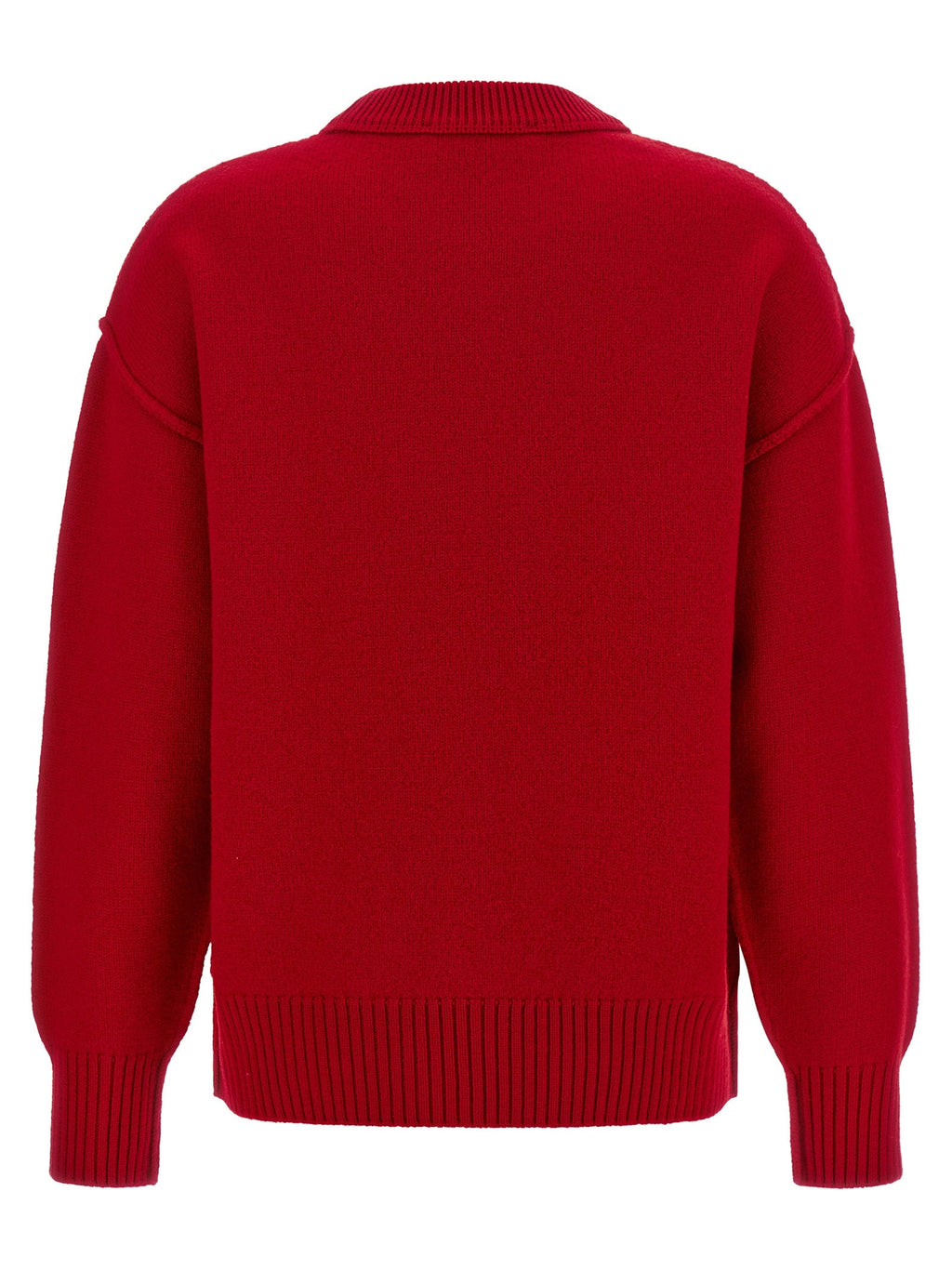 Ami Paris Red Wool Cardigan
