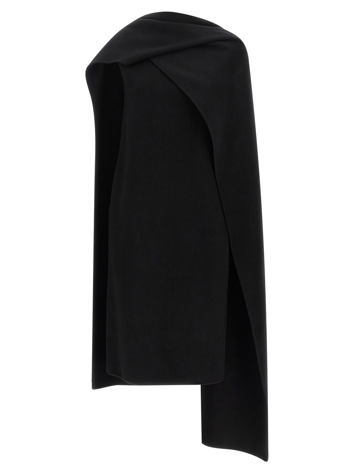 Khaite Black Virgin Wool Midi Dress
