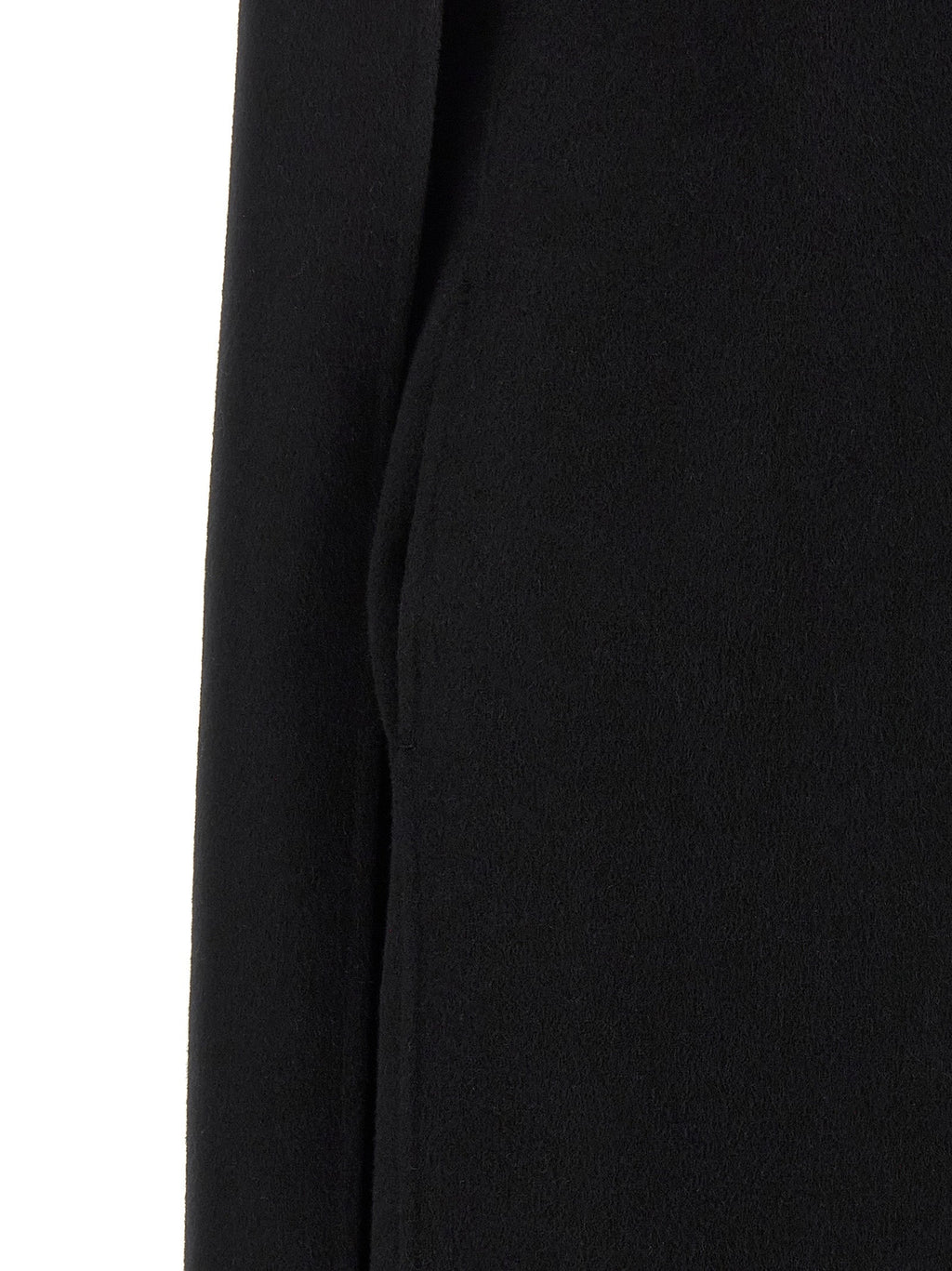 Khaite Black Virgin Wool Midi Dress