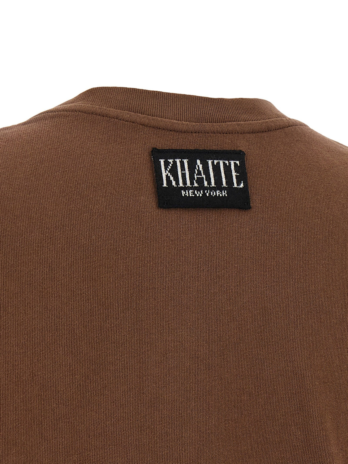 Khaite Brown Cotton T-Shirt
