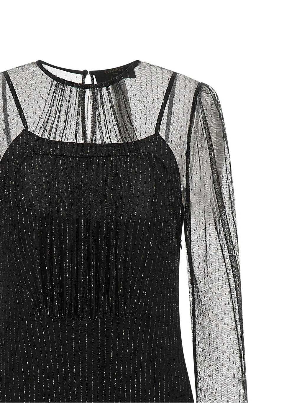 Twinset Black Polyamide Long Dress