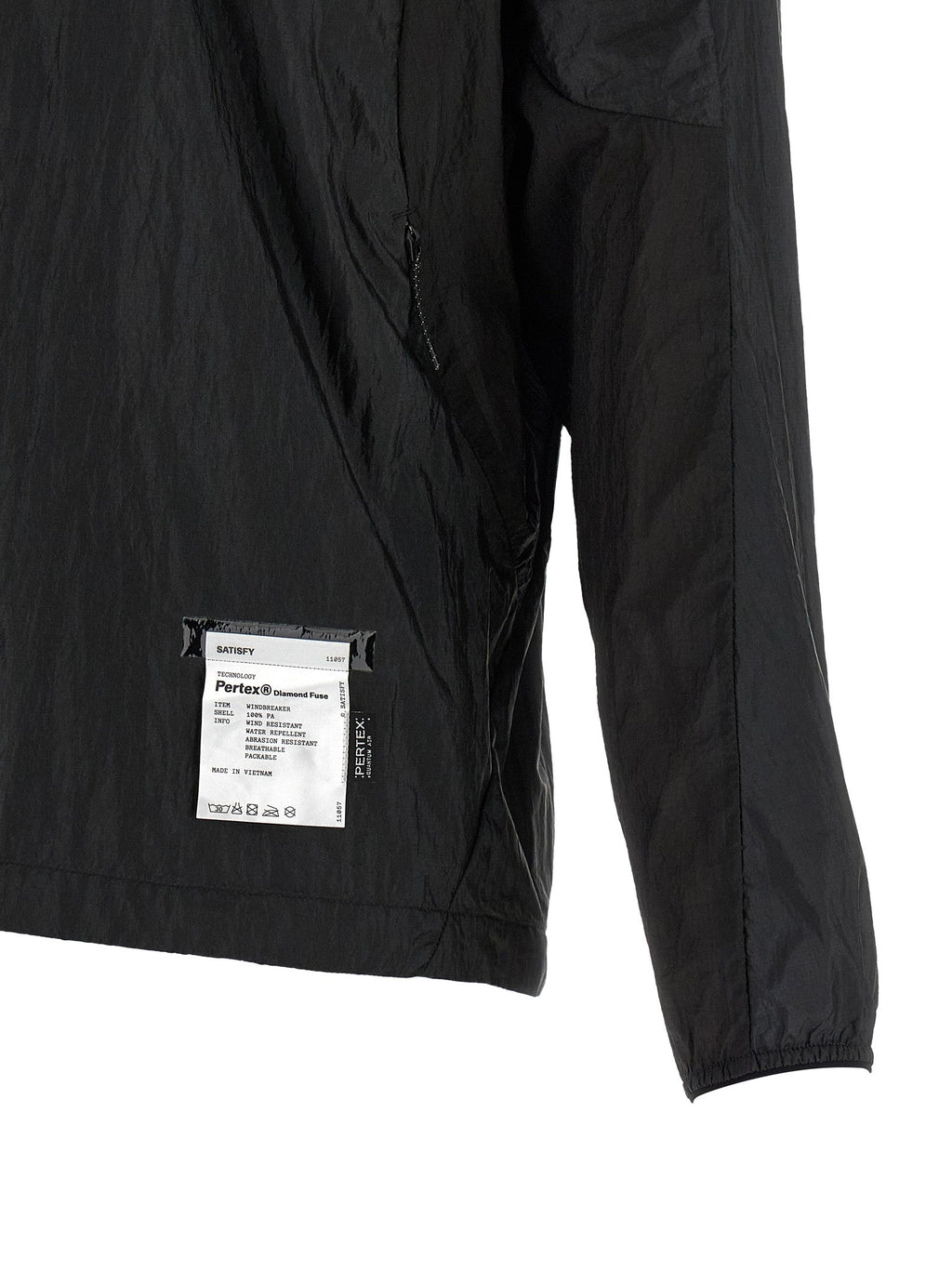 SATISFY Black Polyamide Shell Jacket