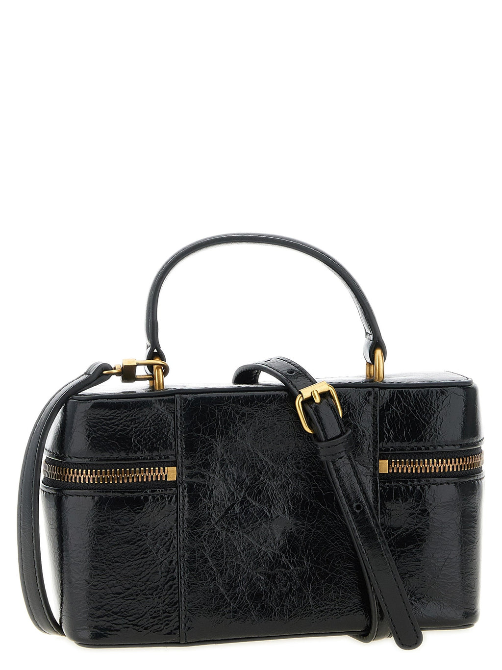 PINKO Black Calfskin Crossbody Bag