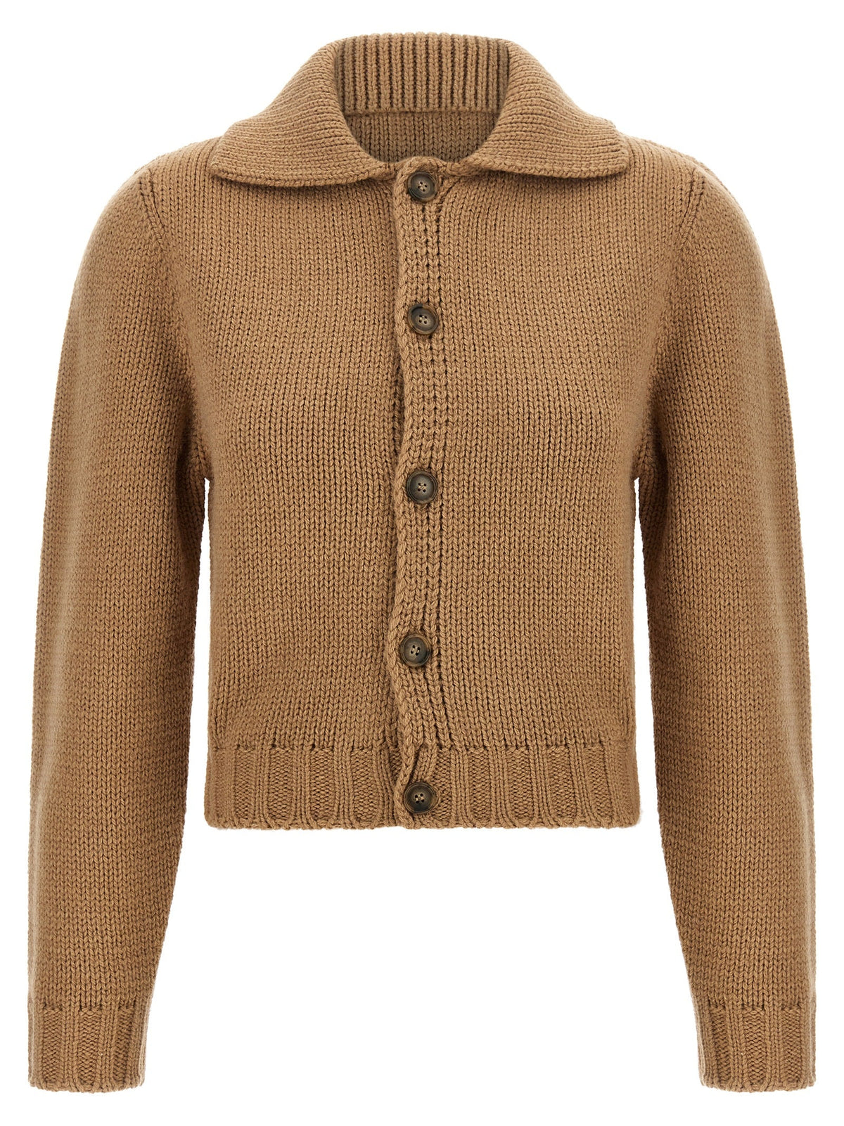 MM6 Maison Margiela Beige Wool Cardigan