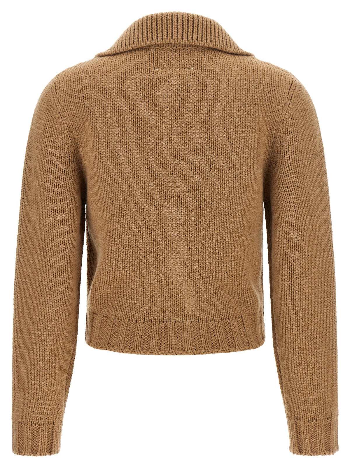 MM6 Maison Margiela Beige Wool Cardigan