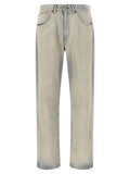 MM6 Maison Margiela Blue Cotton Relaxed Fit Jeans