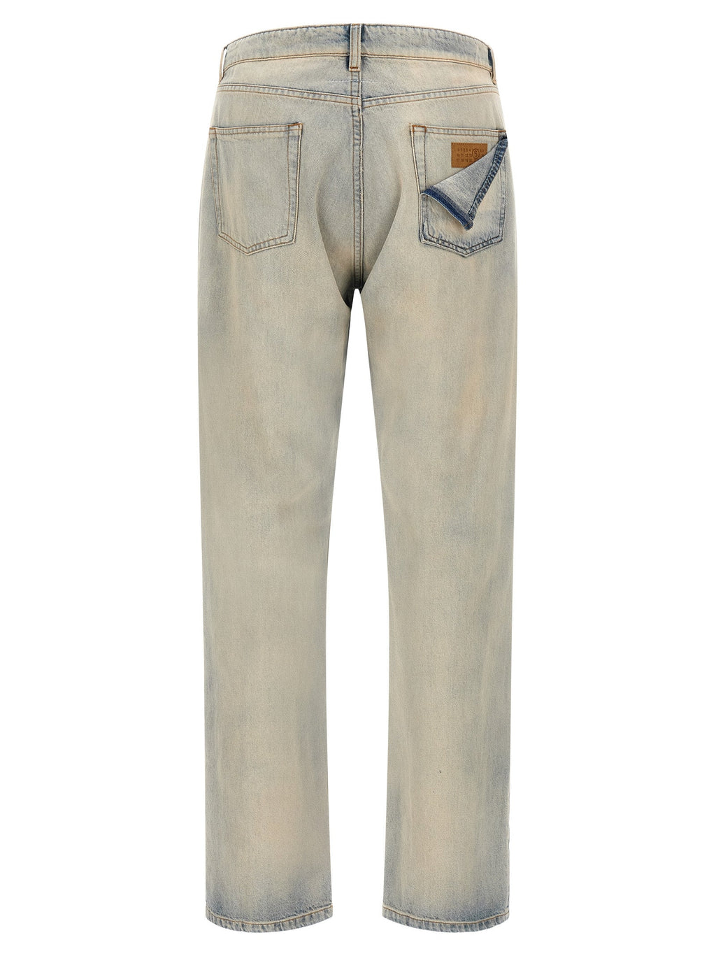 MM6 Maison Margiela Blue Cotton Relaxed Fit Jeans
