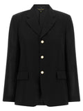 Comme Des Garçons Black Polyester Blazer