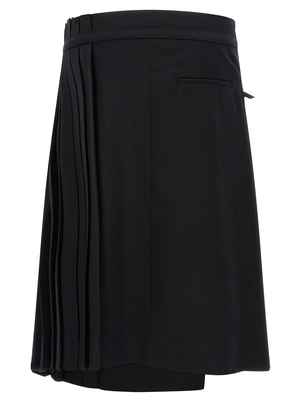 Dries Van Noten Black Wool Long Skirt