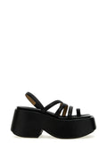 Marsell Black Calfskin Stiletto Heel Sandals