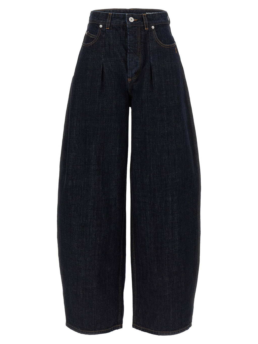 Jacquemus Blue Cotton High-Waisted Jean