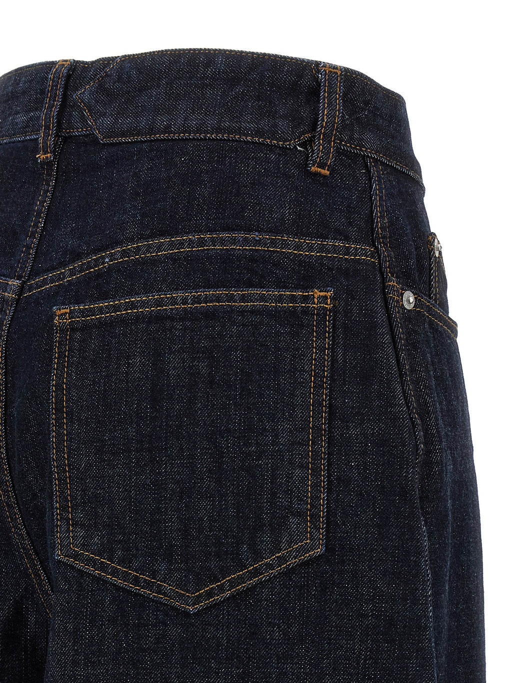 Jacquemus Blue Cotton High-Waisted Jean