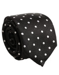 Dolce & Gabbana Black White Polka Dots Silk Adjustable Tied Necktie Tie