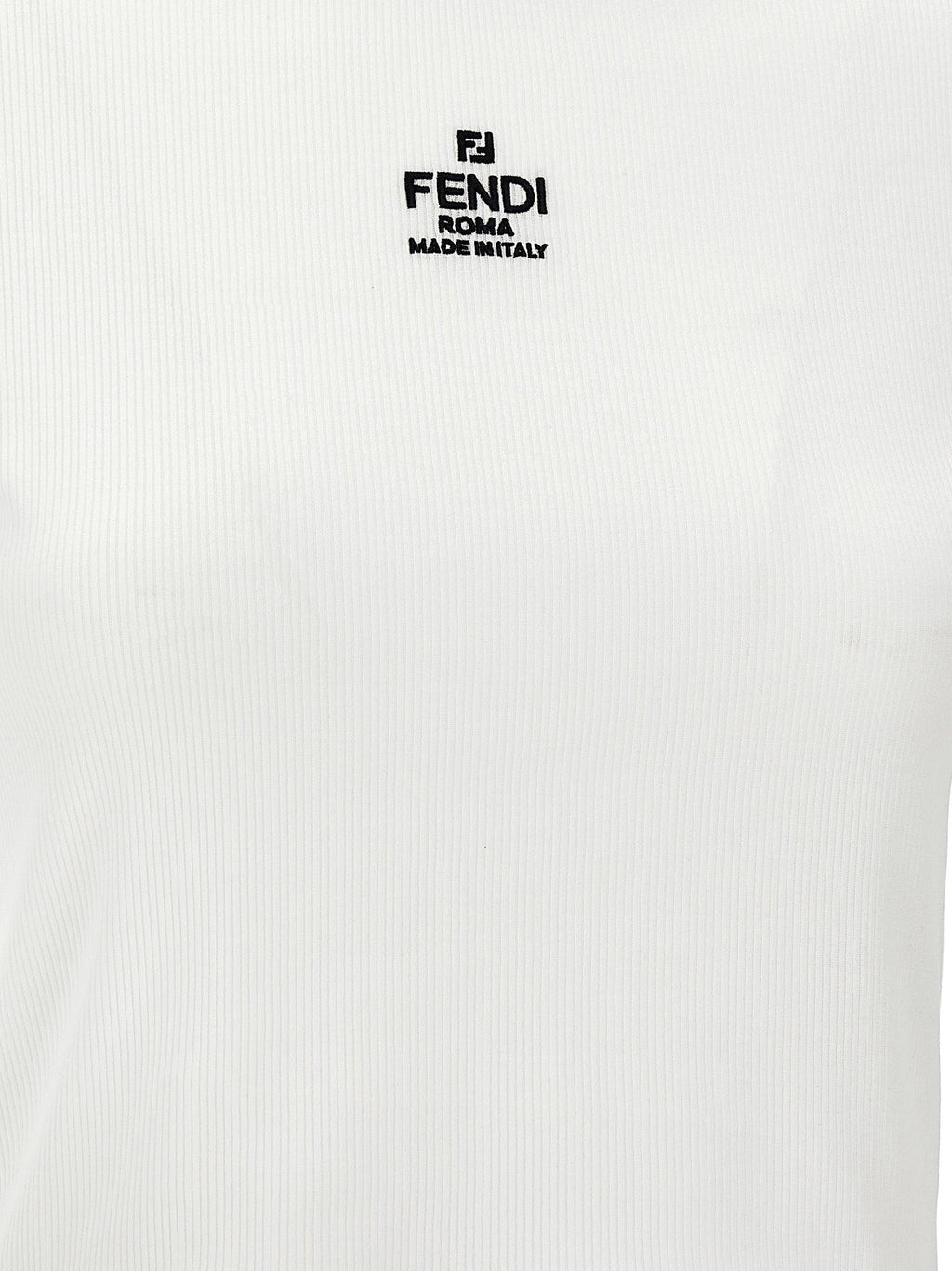 Fendi White Cotton T-Shirt