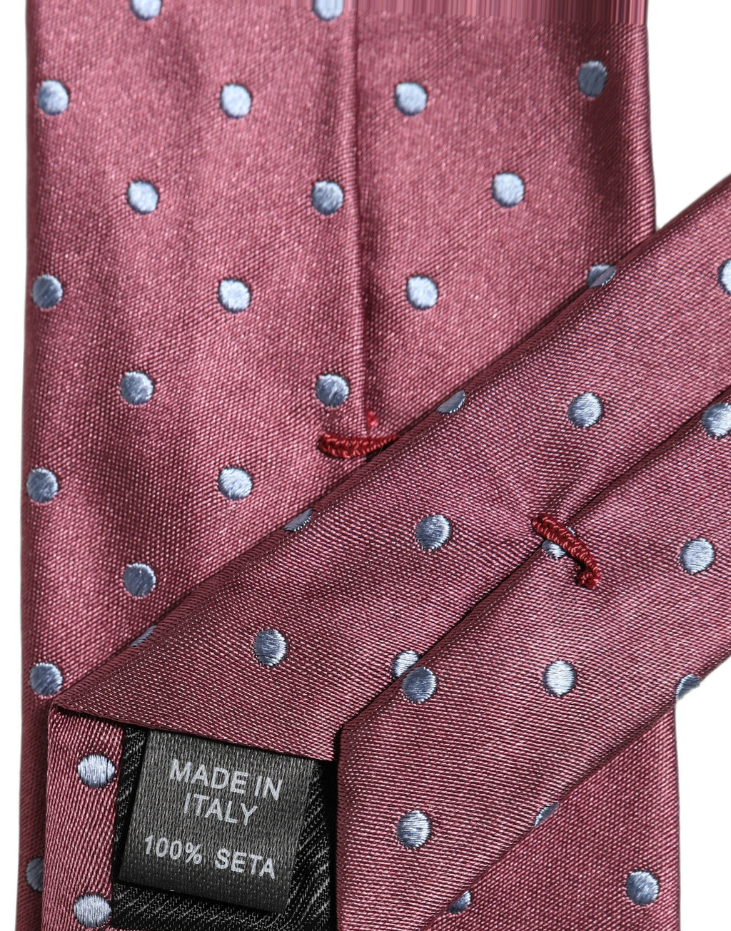 Dolce & Gabbana Men Maroon Silk Polka Dot Adjustable Tied Necktie Tie