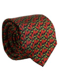 Dolce & Gabbana Multicolor Chili Peppers Silk Adjustable Tied Necktie Tie