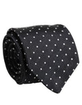 Dolce & Gabbana Dark Blue Silk Polka Dot Adjustable Tied Men Necktie Tie