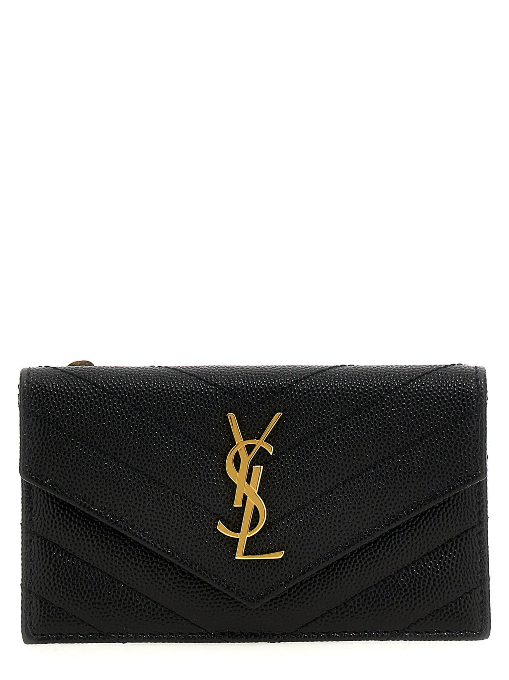 Saint Laurent Black Calfskin Cardholder